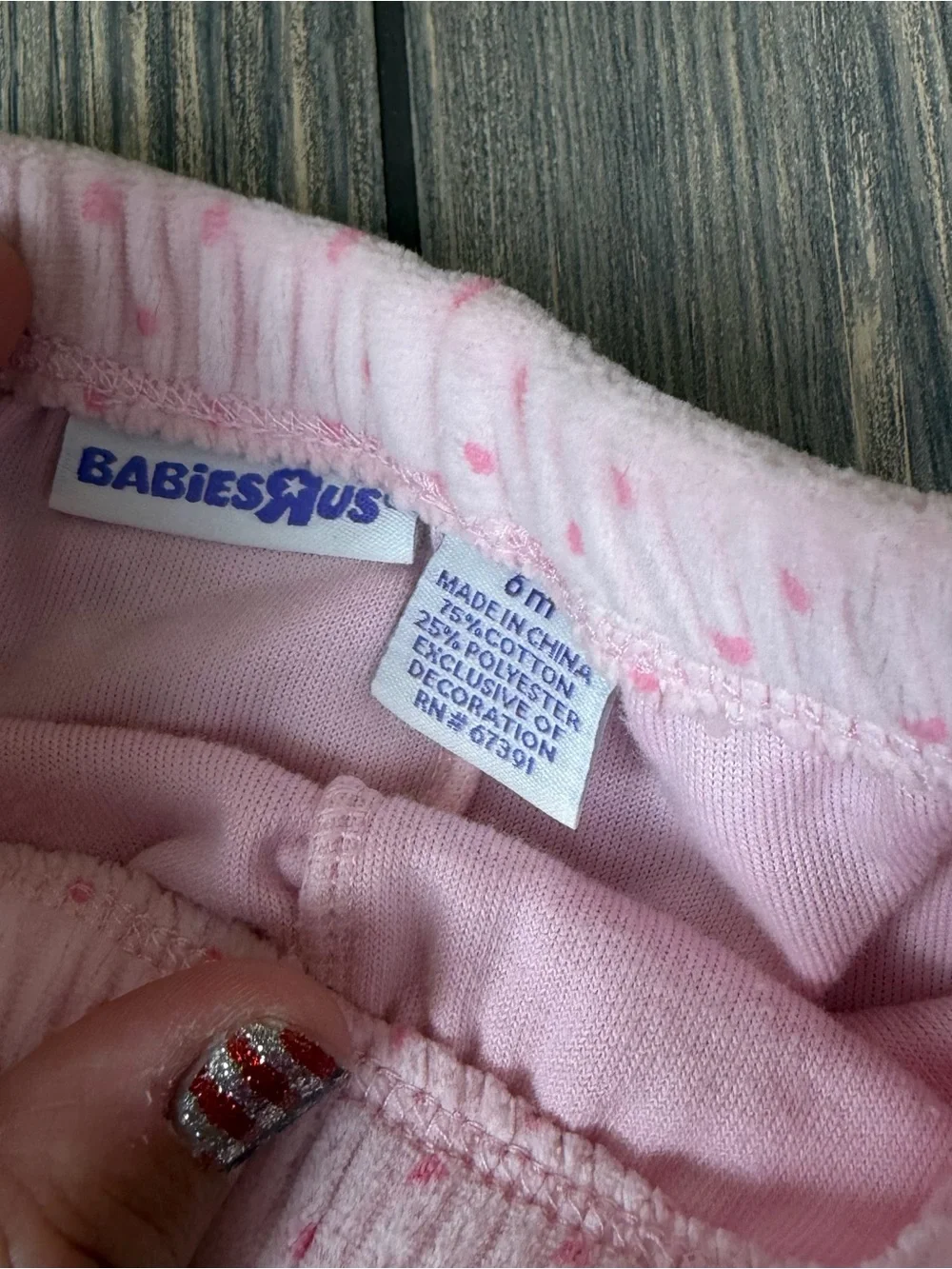 Vintage Y2K Babies R Us Pink Velvet Baby Set Sz 6 months